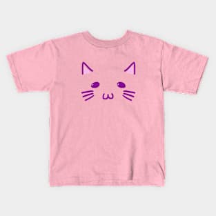 Purple cat Kids T-Shirt